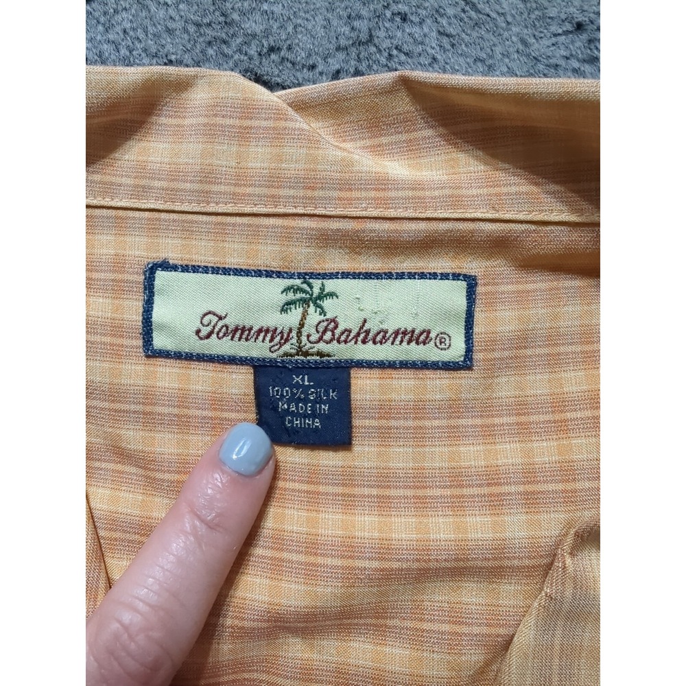 Tommy Bahama Short Sleeve Button Up Hawaiian Shirt Men's Size XL Orange - Picture 3 of 9